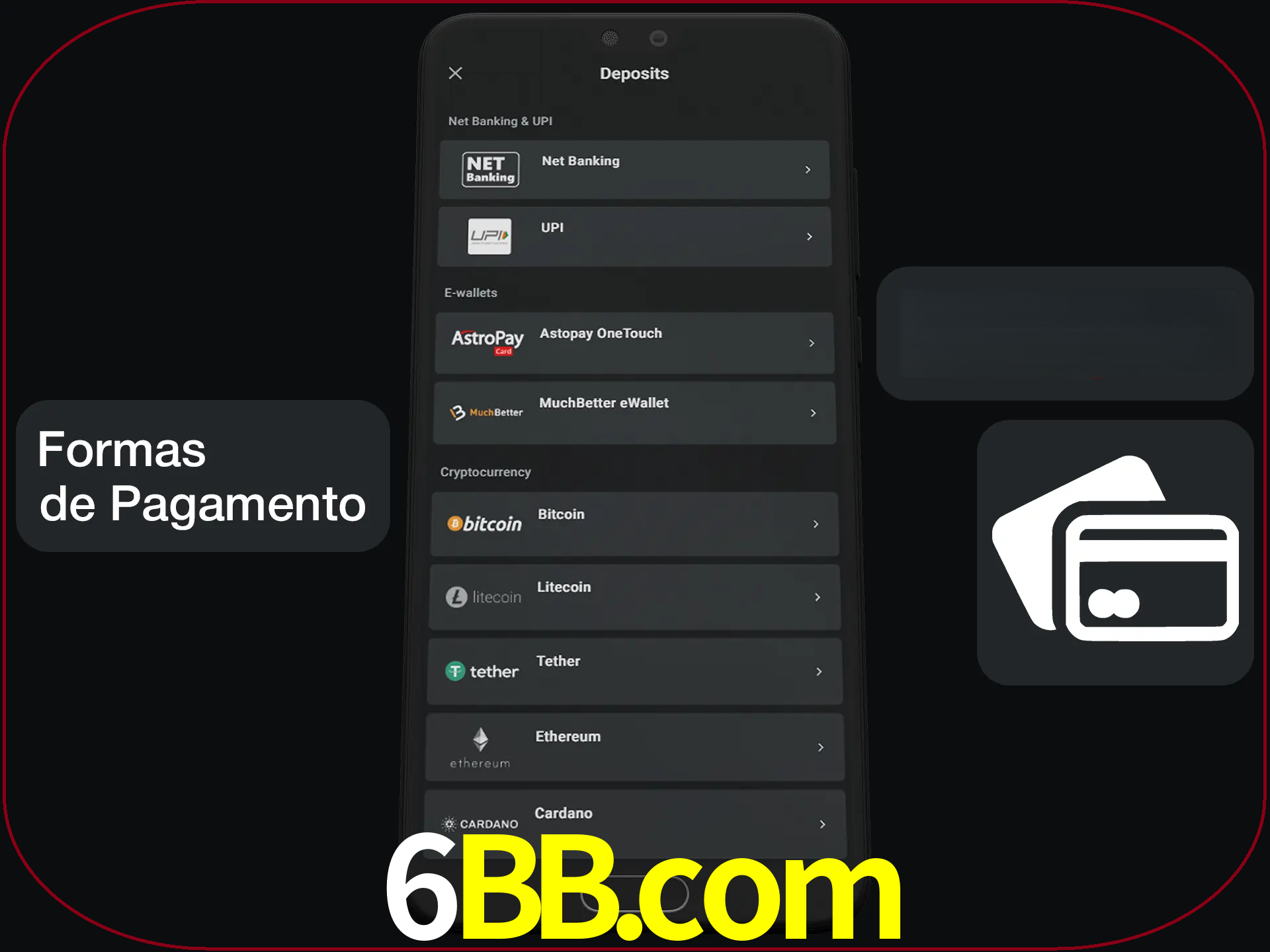 Escolha a forma de pagamento de sua preferência.